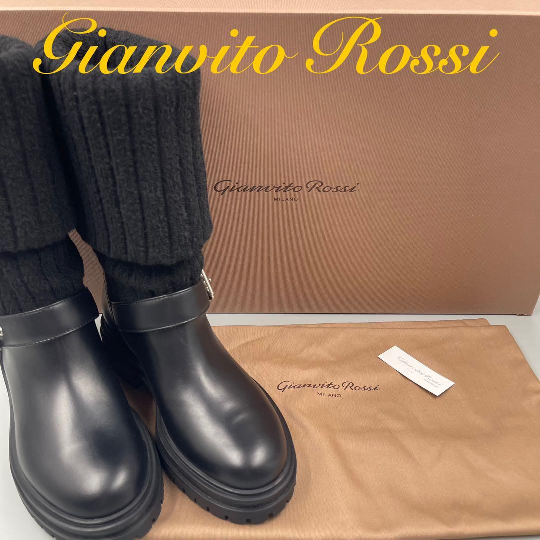 Gianvito Rossi Thurso ニット＆レザー ブーツ