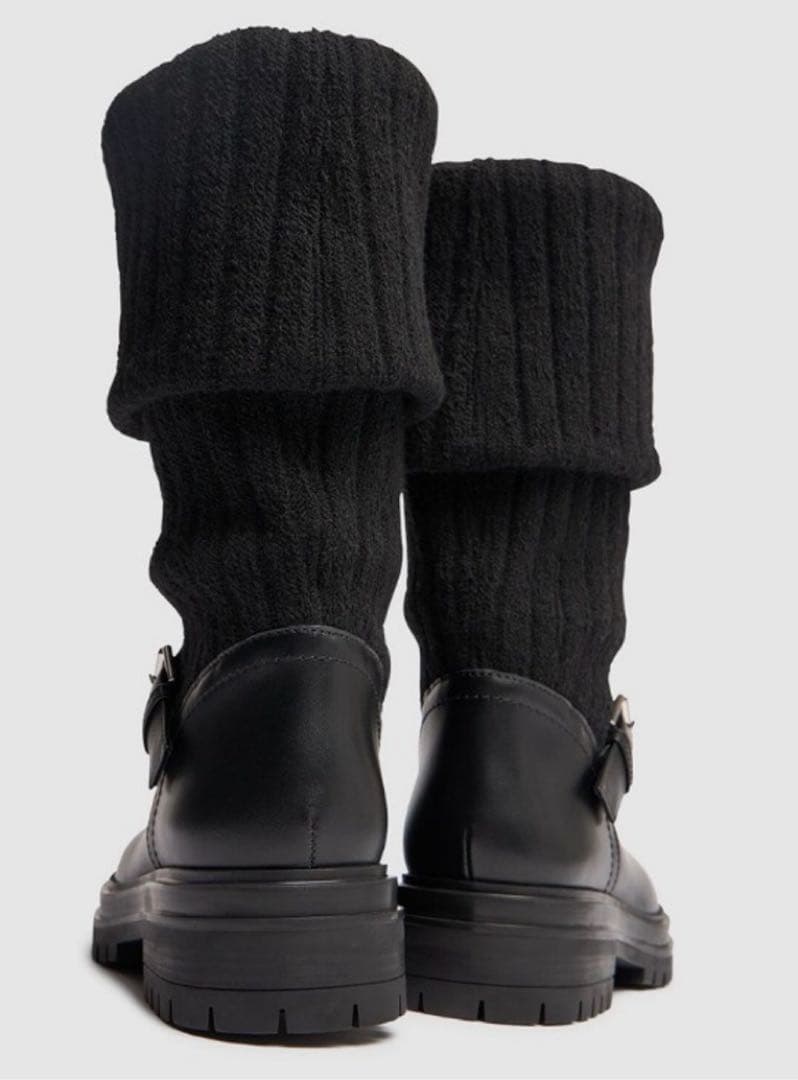 Gianvito Rossi Thurso ニット＆レザー ブーツ