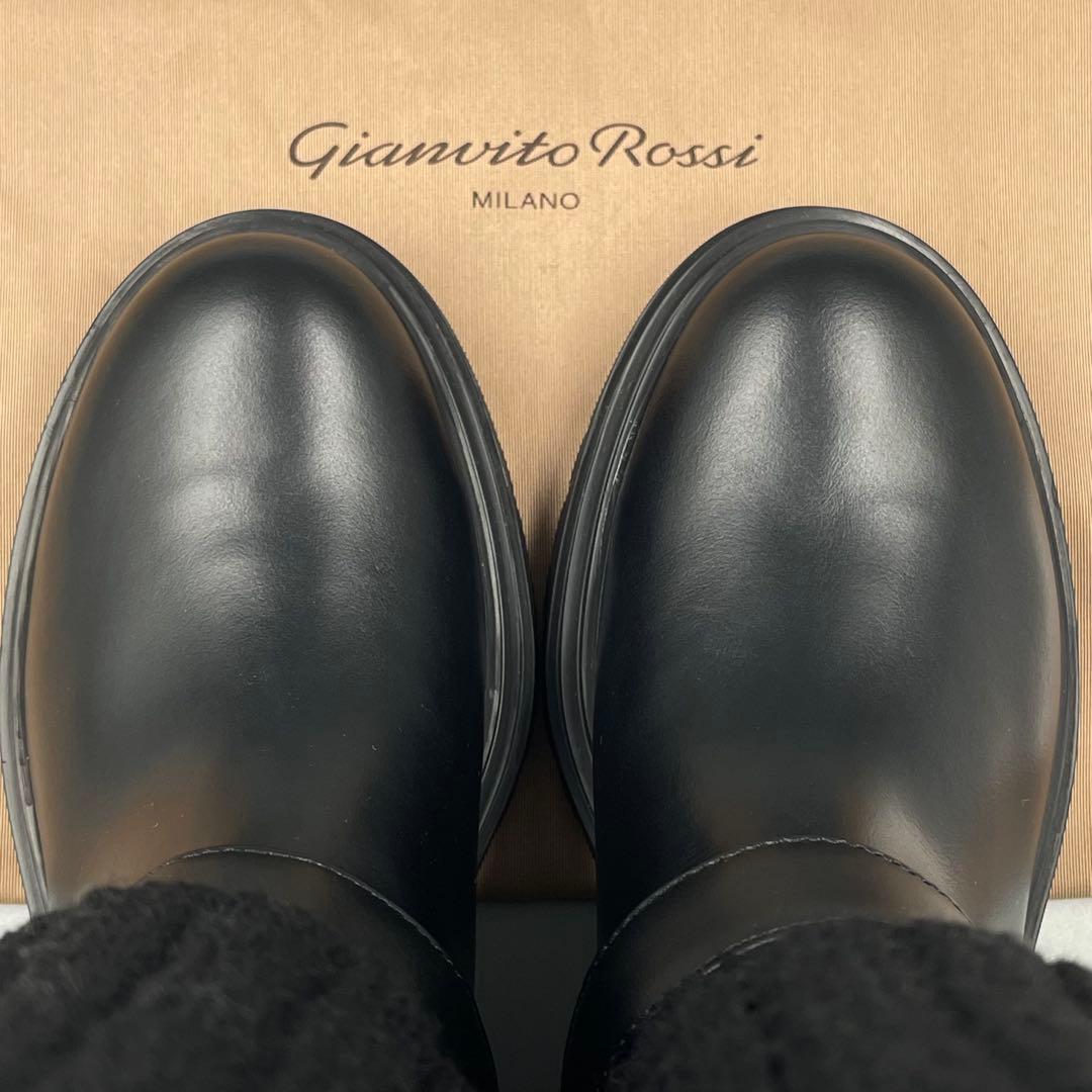 Gianvito Rossi Thurso ニット＆レザー ブーツ