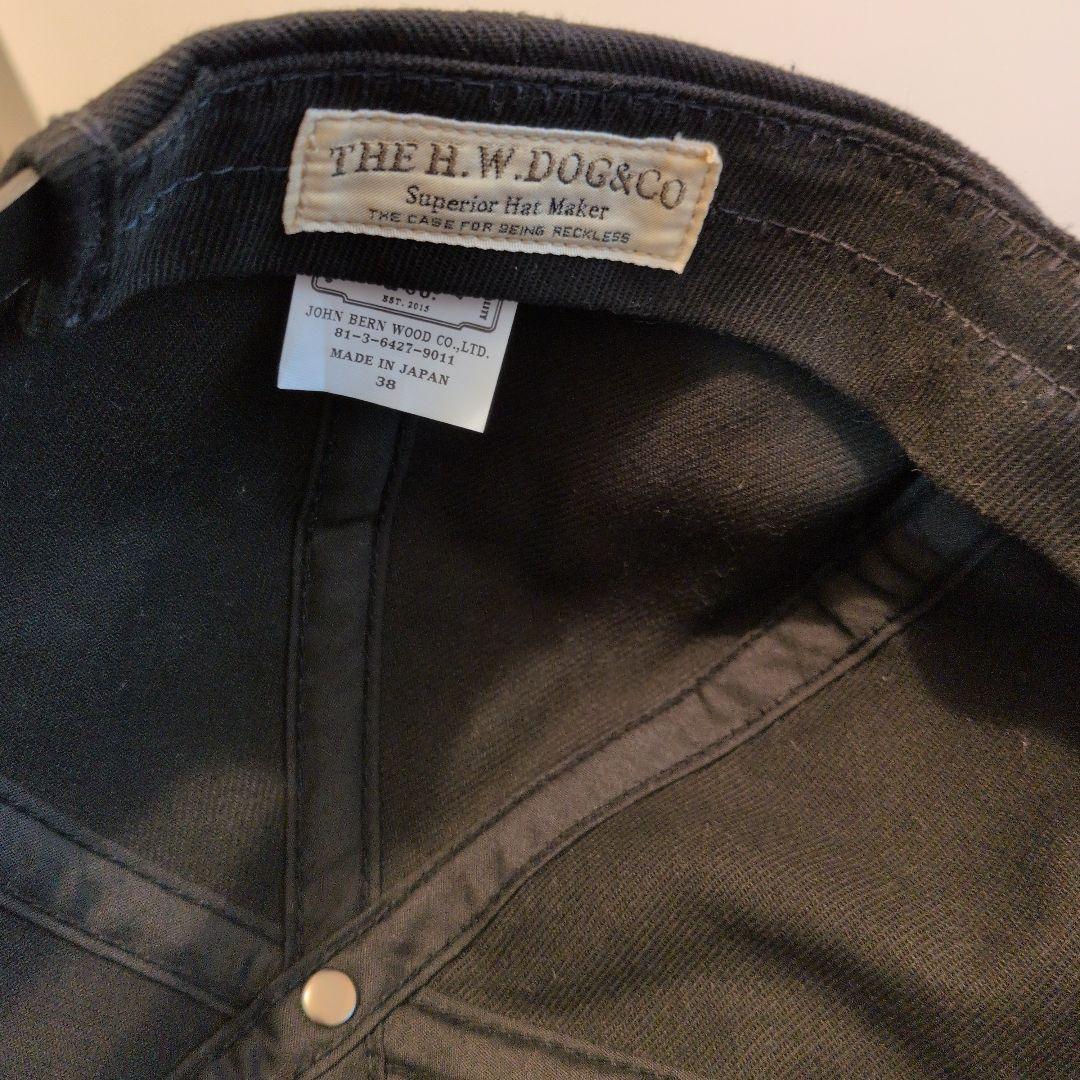 H.W. DOG & CO. ワークキャップ 黒　38