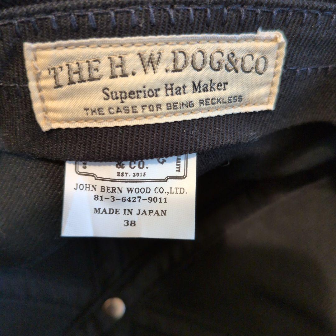 H.W. DOG & CO. ワークキャップ 黒　38