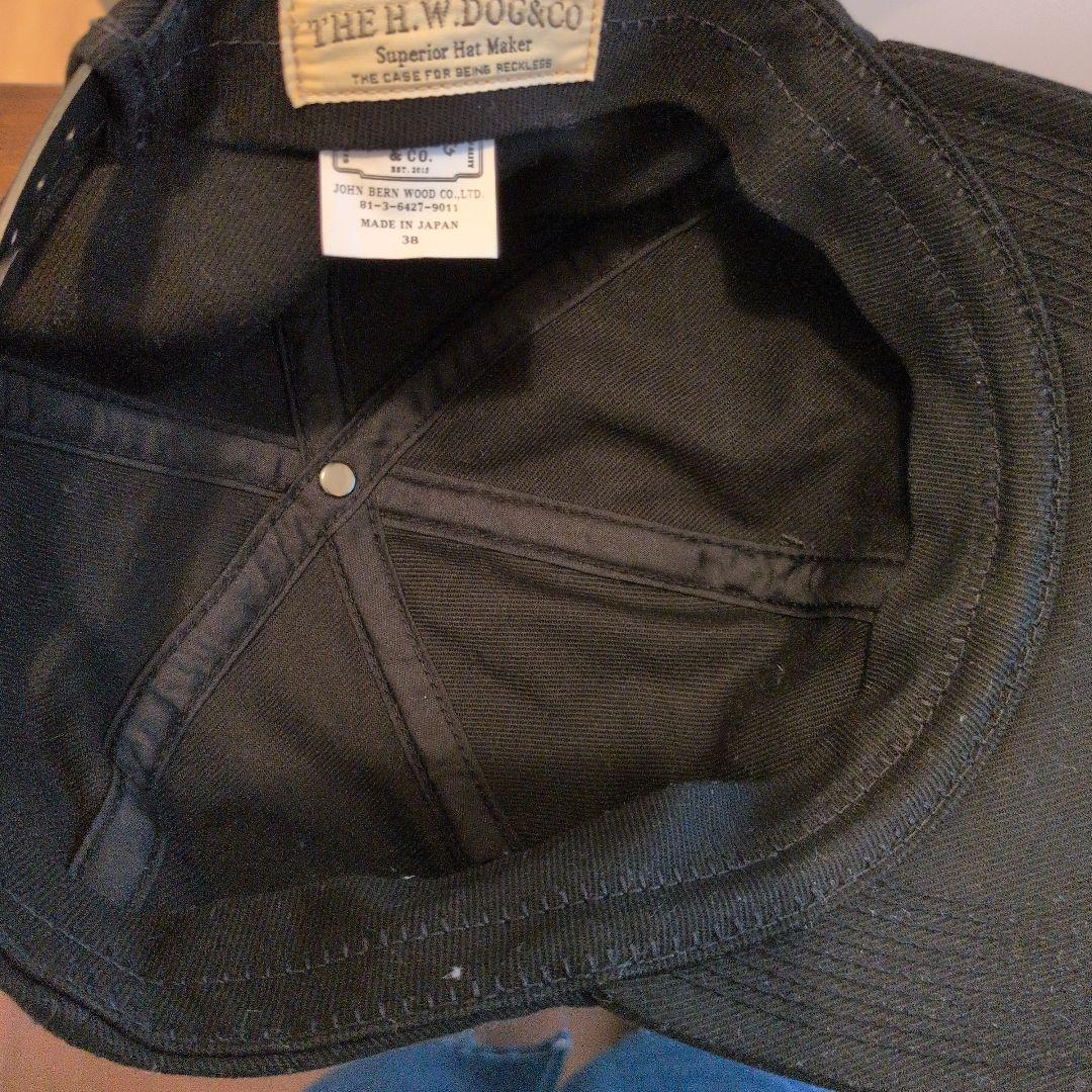 H.W. DOG & CO. ワークキャップ 黒　38