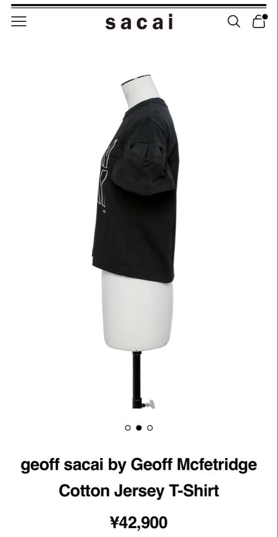 【新品未使用】 sacai 2026SS Tシャツ