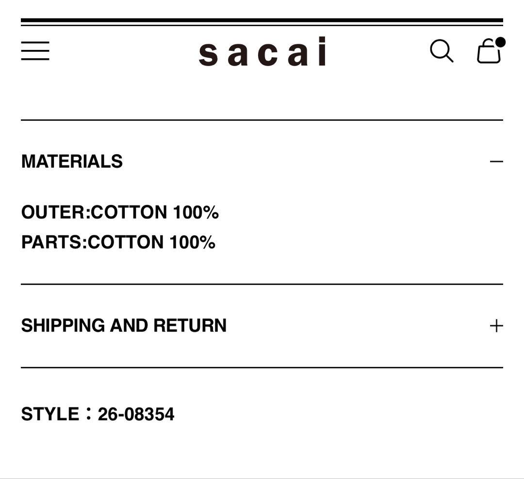 【新品未使用】 sacai 2026SS Tシャツ