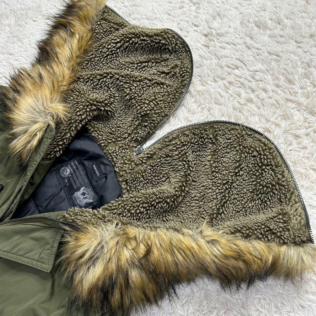 【美品】DIESEL ディーゼル N-2B フライトジャケット 短丈 カーキ M