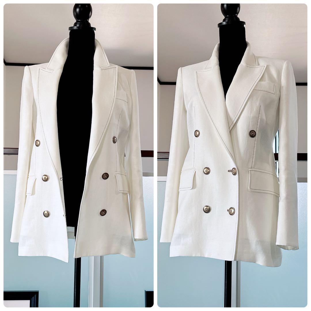 MAXMARA マックスマーラ リネン　テーラード　ジャケット