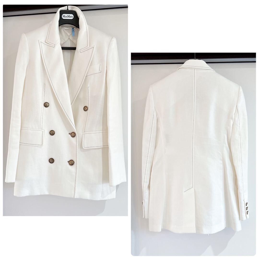 MAXMARA マックスマーラ リネン　テーラード　ジャケット