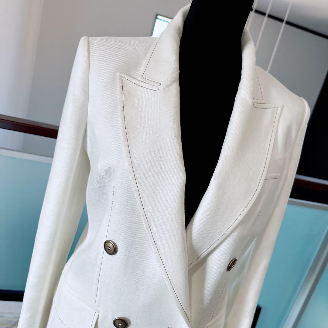 MAXMARA マックスマーラ リネン　テーラード　ジャケット