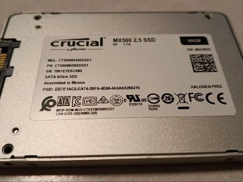 【値下げ】crucial MX500 500GB SSD 98% 99D