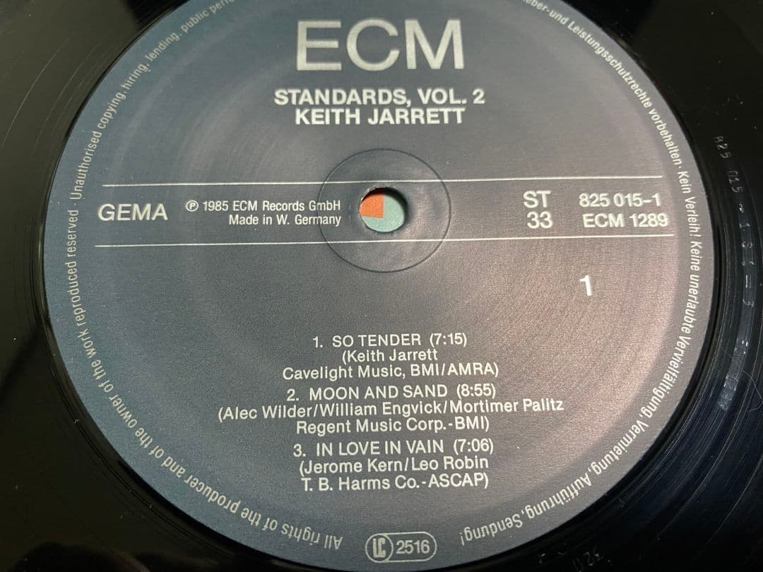 洋楽 Keith Jarrett Standards Vol.2 LP