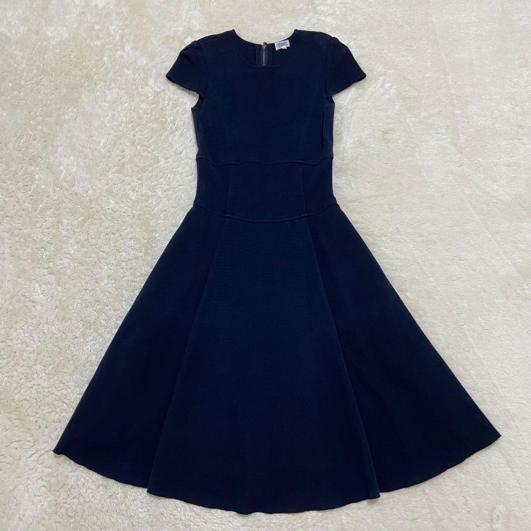 ✨FOXEY ストレッチ Aライン フレア キャプスリーブワンピース L