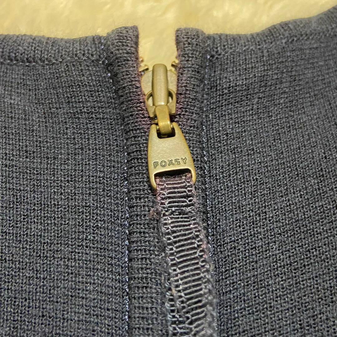 ✨FOXEY ストレッチ Aライン フレア キャプスリーブワンピース L