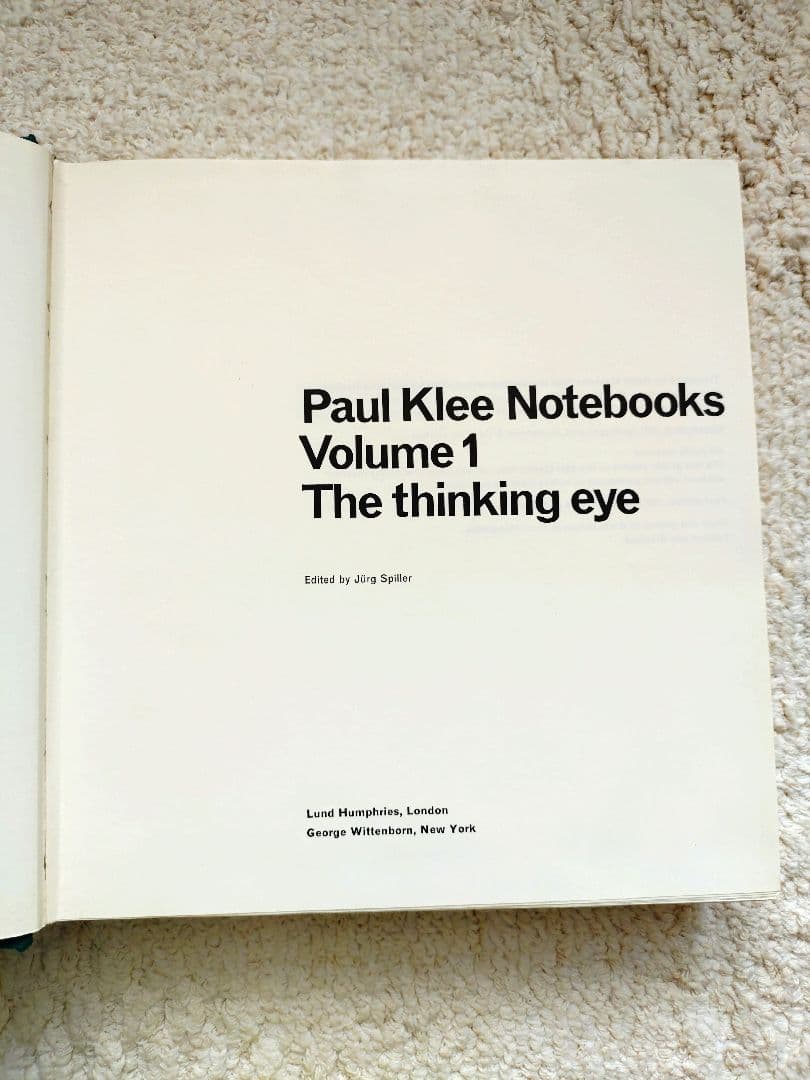 パウル・クレー Volume 1 Thinking Eye Paul Klee