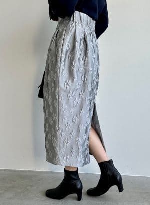 ルーニィ (LOUNIE) 佐藤佳菜子コラボ ジャカードバレルスカート 40