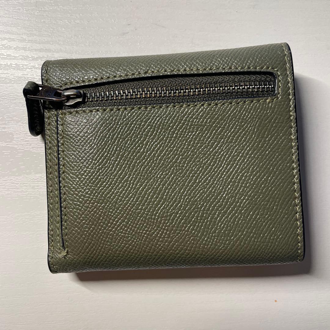 COACH オリーブグリーン 三つ折り財布