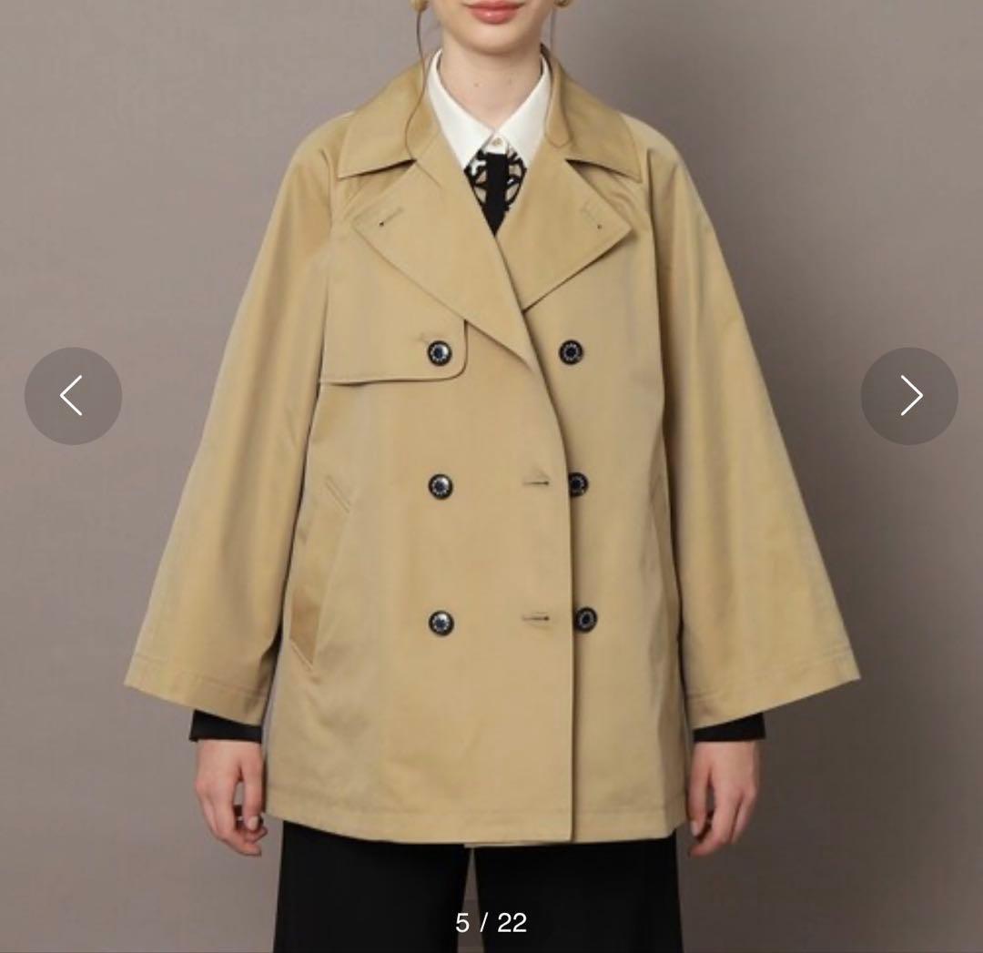 美品DRESSTERIOR Aラインショートトレンチジャケット ¥38,500