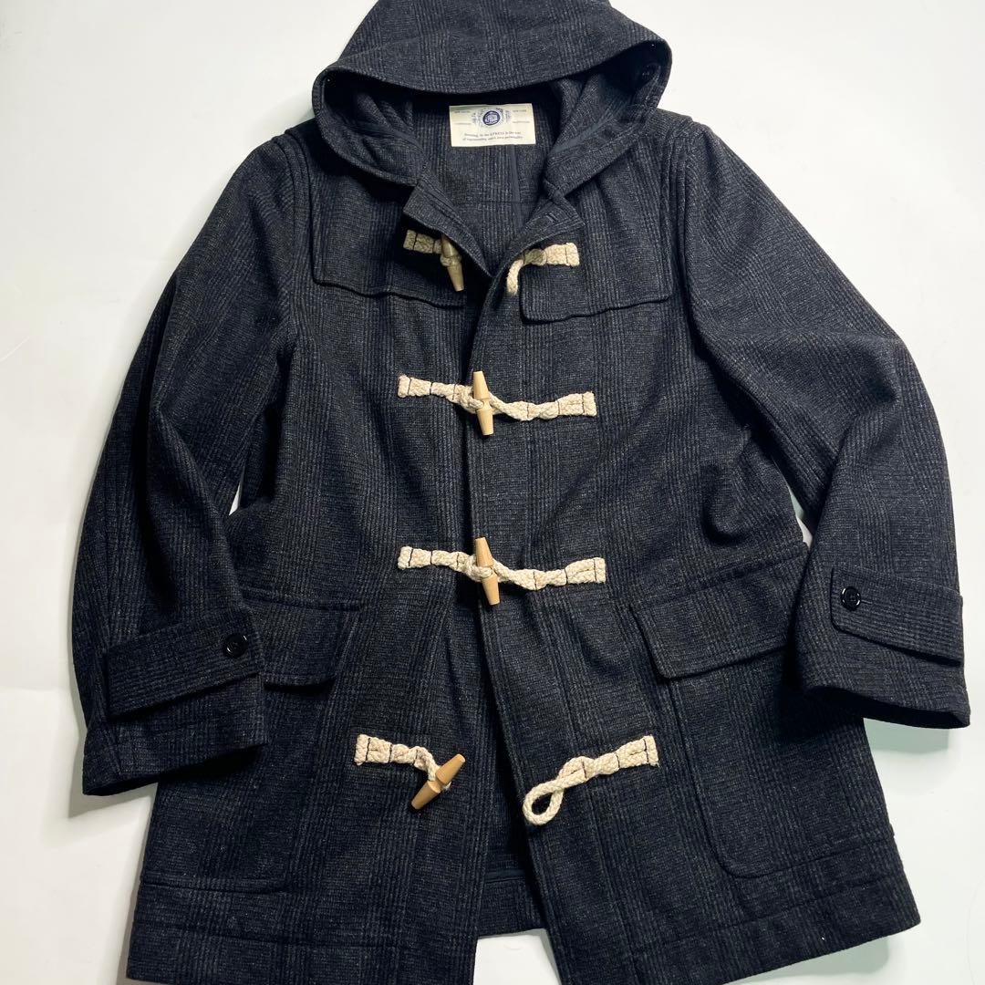 J.PRESS ジェイプレス カシミヤ グレンチェック ダッフルコート L 美品