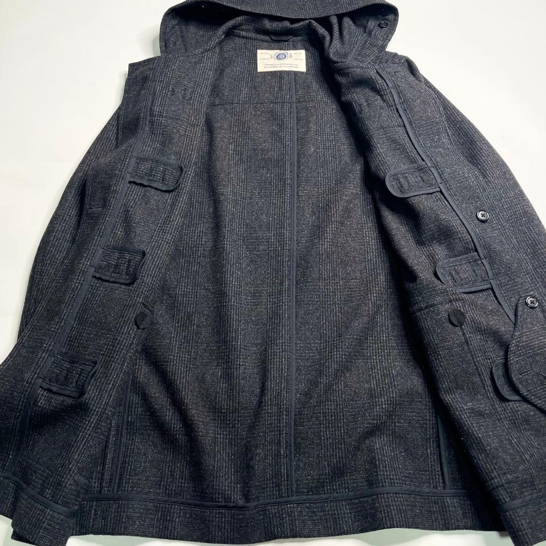 J.PRESS ジェイプレス カシミヤ グレンチェック ダッフルコート L 美品