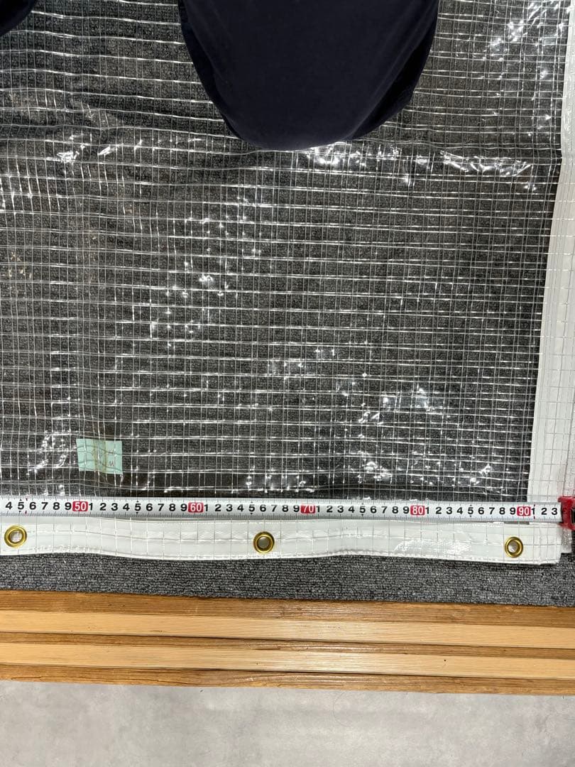 ビニールカーテン 糸入り 防寒 間仕切り のれん 透明 約190✖️260cm