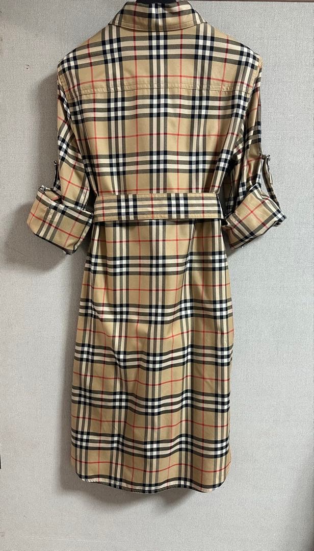 BURBERRY ベージュ チェック柄 シャツワンピース
