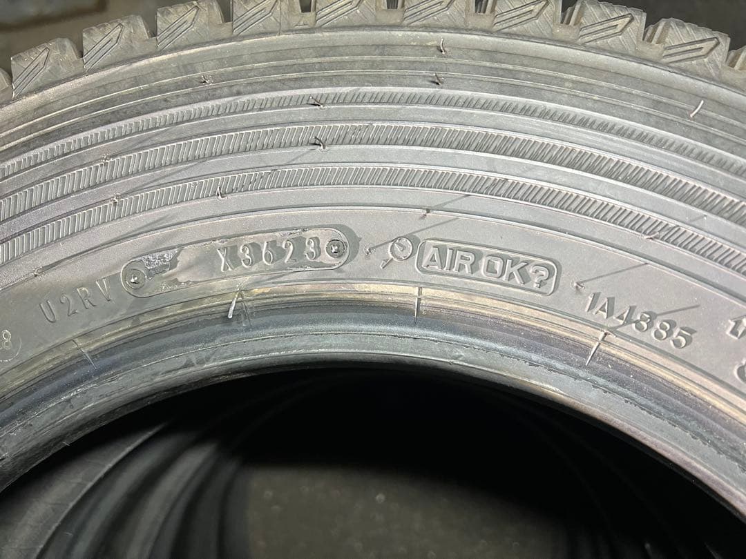 ②バリ溝 2023年製 155/80R14 4本 グッドイヤー スタッドレス