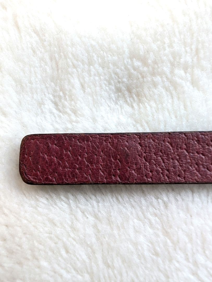【美品】箱・保存袋付き☆gucci　グッチ　携帯ストラップ　Gロゴ　レザー