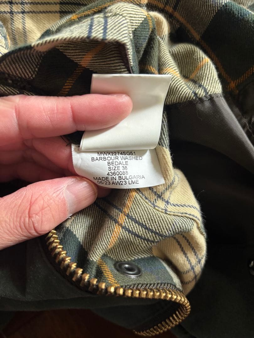 ライナー付 Barbour × BEAMS F 別注 BEDALE ウォッシュド