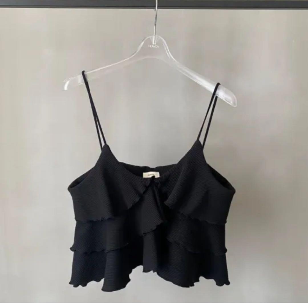 HOWDY rib frill bustier リブフリルビスチェ キャミソール