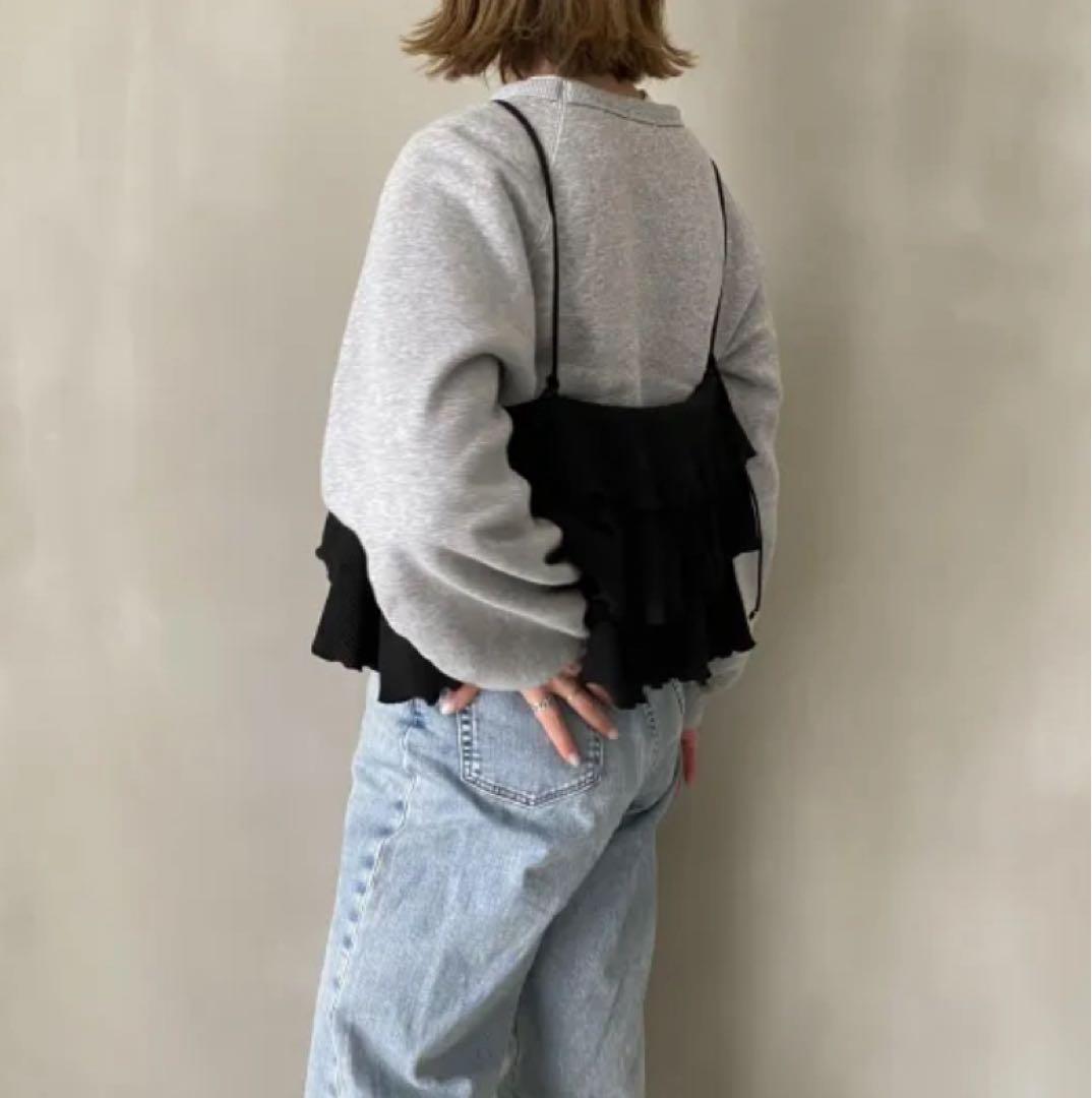 HOWDY rib frill bustier リブフリルビスチェ キャミソール
