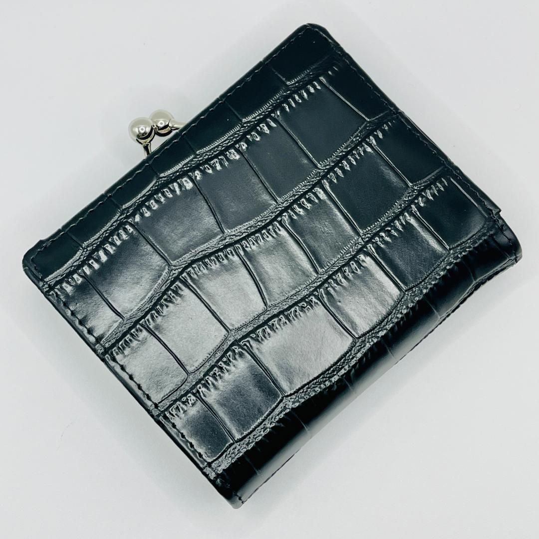 Vivienne Westwood 新品 折財布 黒 定番 ウロコ 人気ワニ風