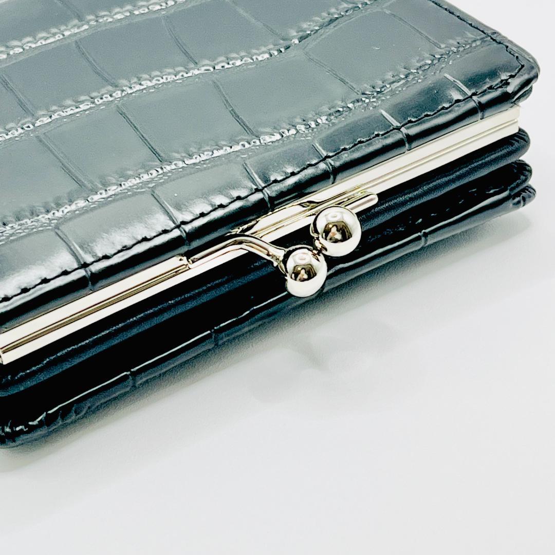 Vivienne Westwood 新品 折財布 黒 定番 ウロコ 人気ワニ風