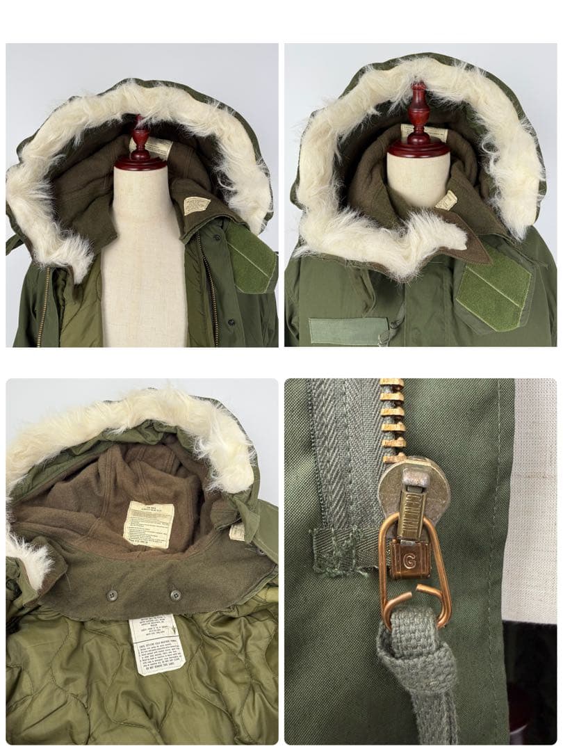 美品 米軍実物 M 70s 80s M-65 フィッシュテール フルセット