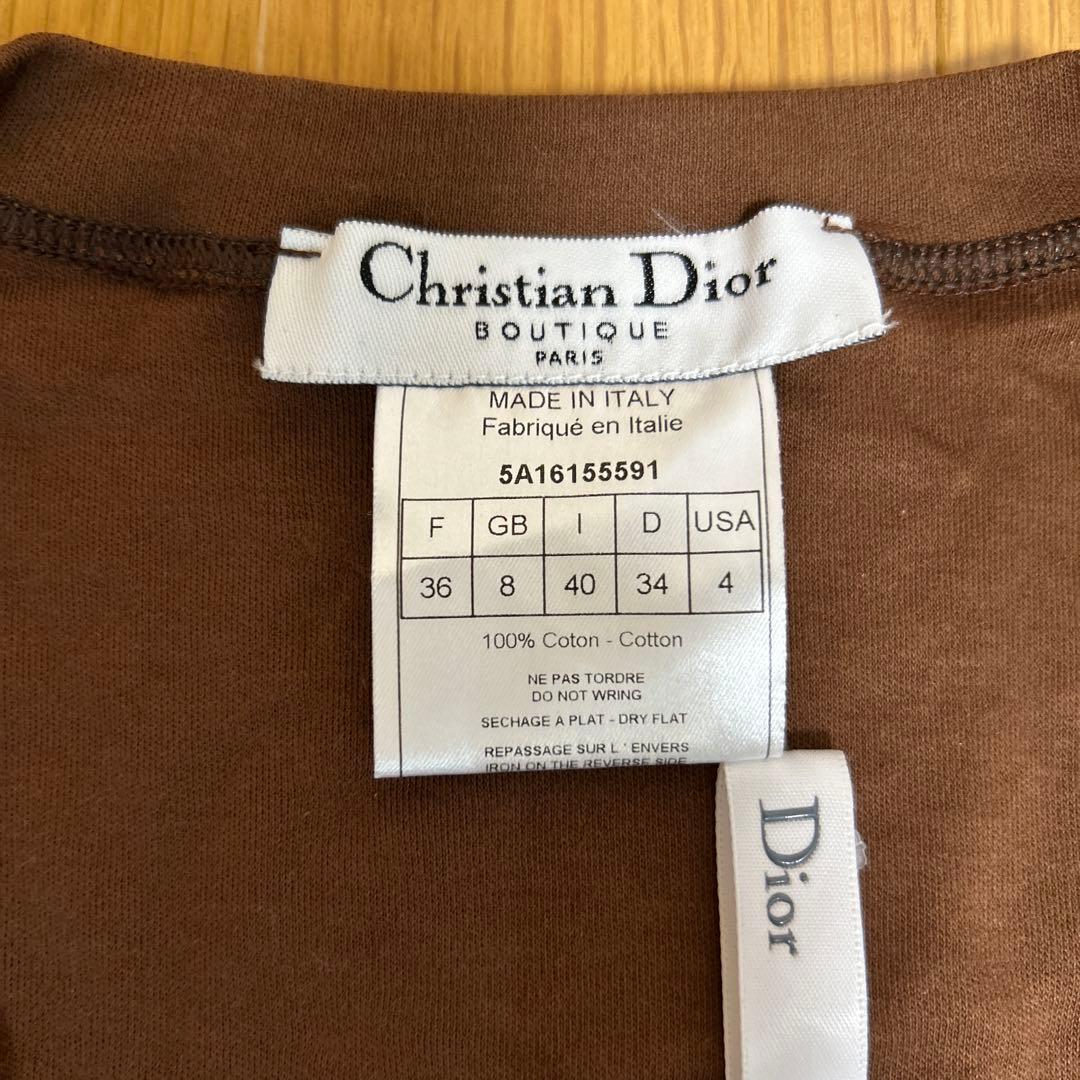 【新品未使用】Dior 半袖Tシャツ フラワー＆天使プリント ブラウン