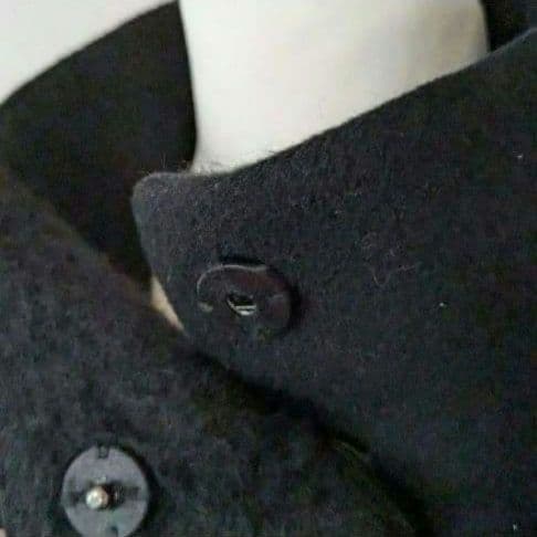 【美品】23区 アンゴラ混 スタンドカラーコート 38 黒 アルパカファー 希少