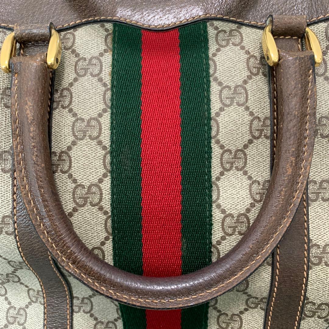 オールドグッチ　シェリーライン　ボストンバッグ