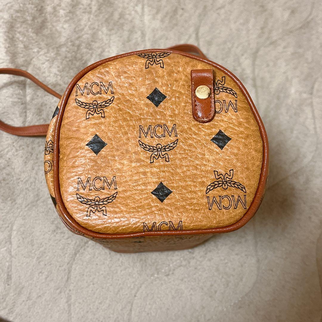 MCM ボストンバッグ ブラウン レザー