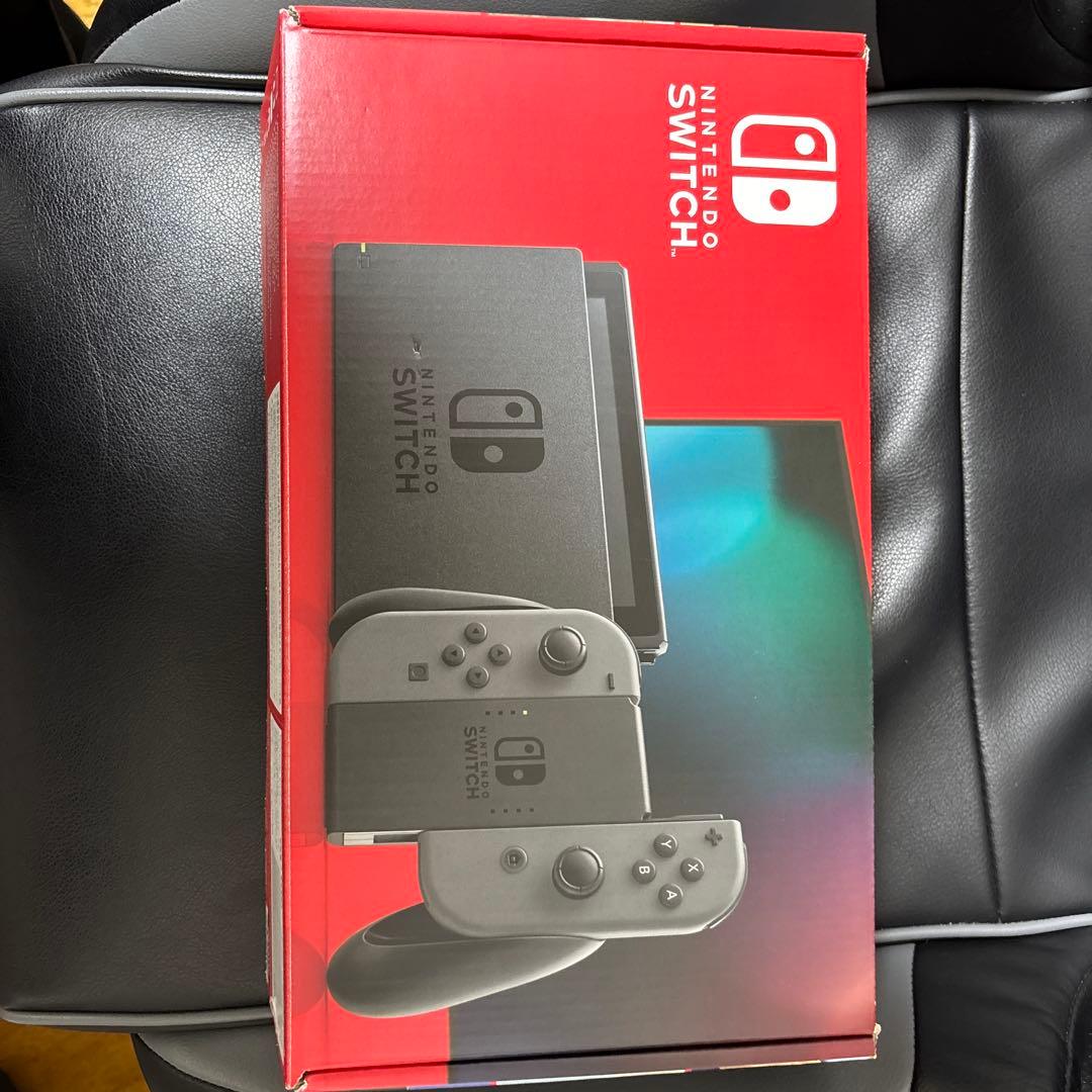 Nintendo Switch 本体 グレー 充電器付き　ドッグ欠品