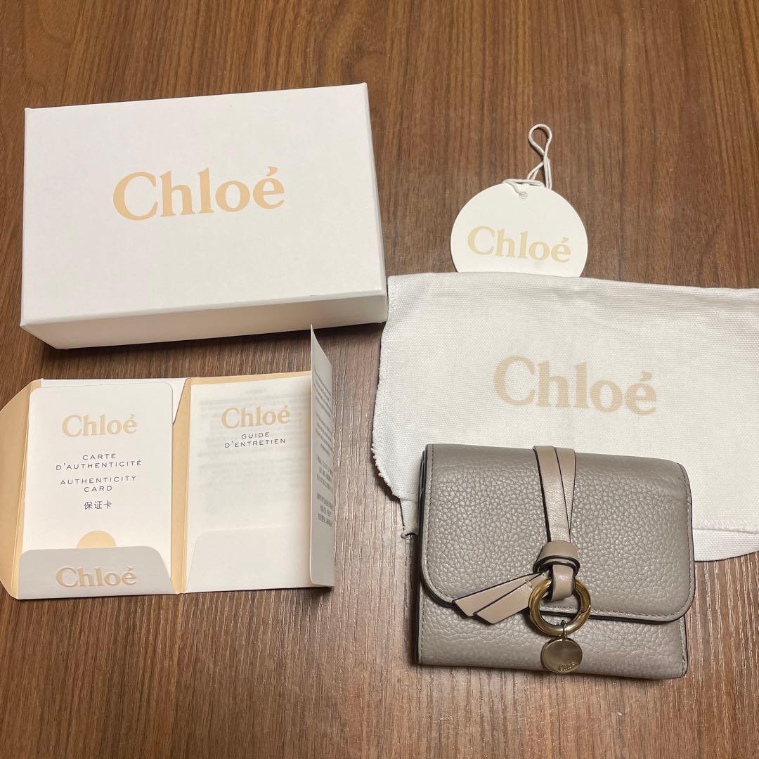 Chloe 三つ折り財布　グレー