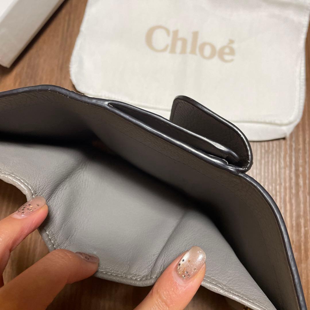 Chloe 三つ折り財布　グレー