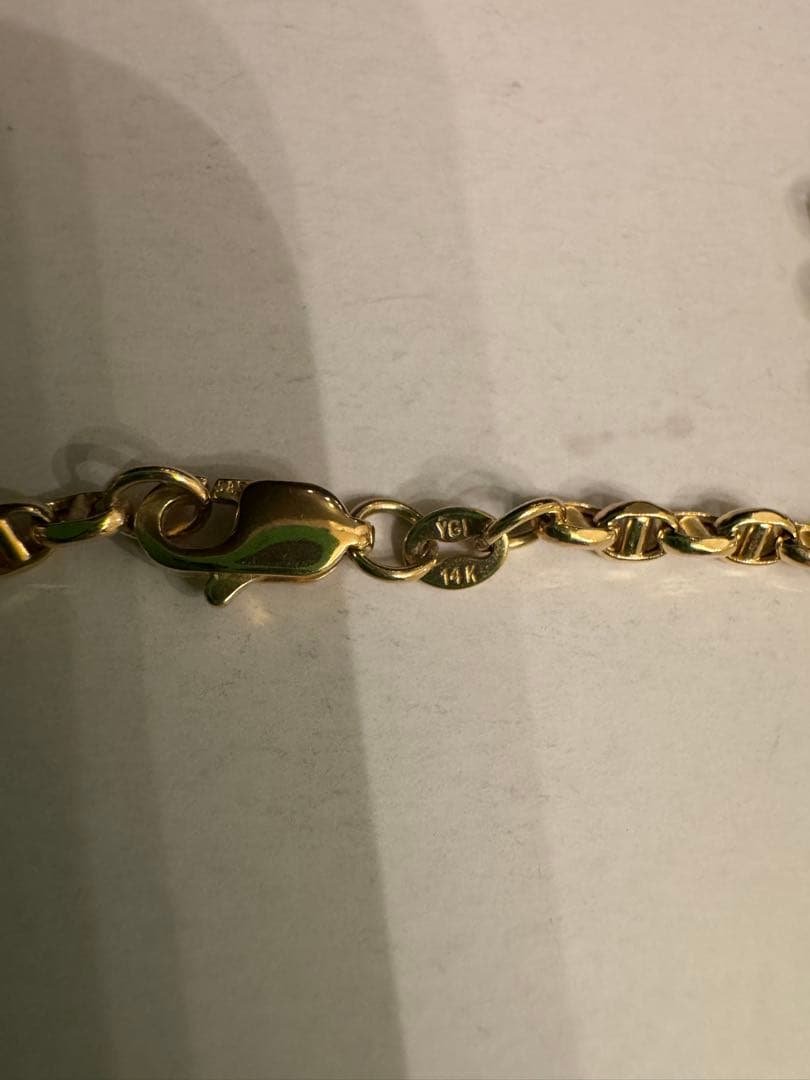 14K 2.5mm 50cm 20インチ ネックレス チェーン