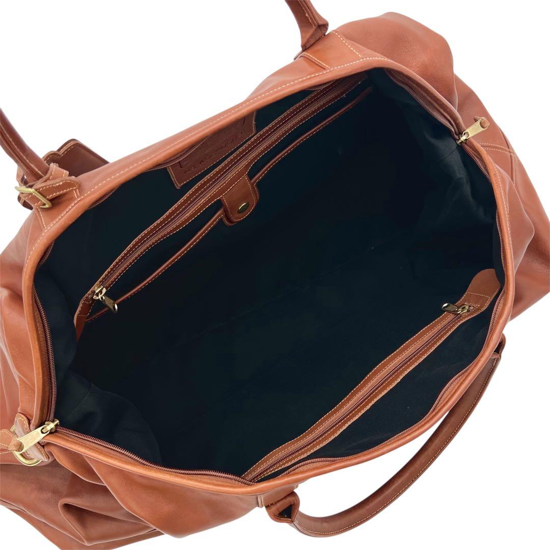 COACH ボストンバッグ 2way レザー 大容量 ドイツホック ブラウン