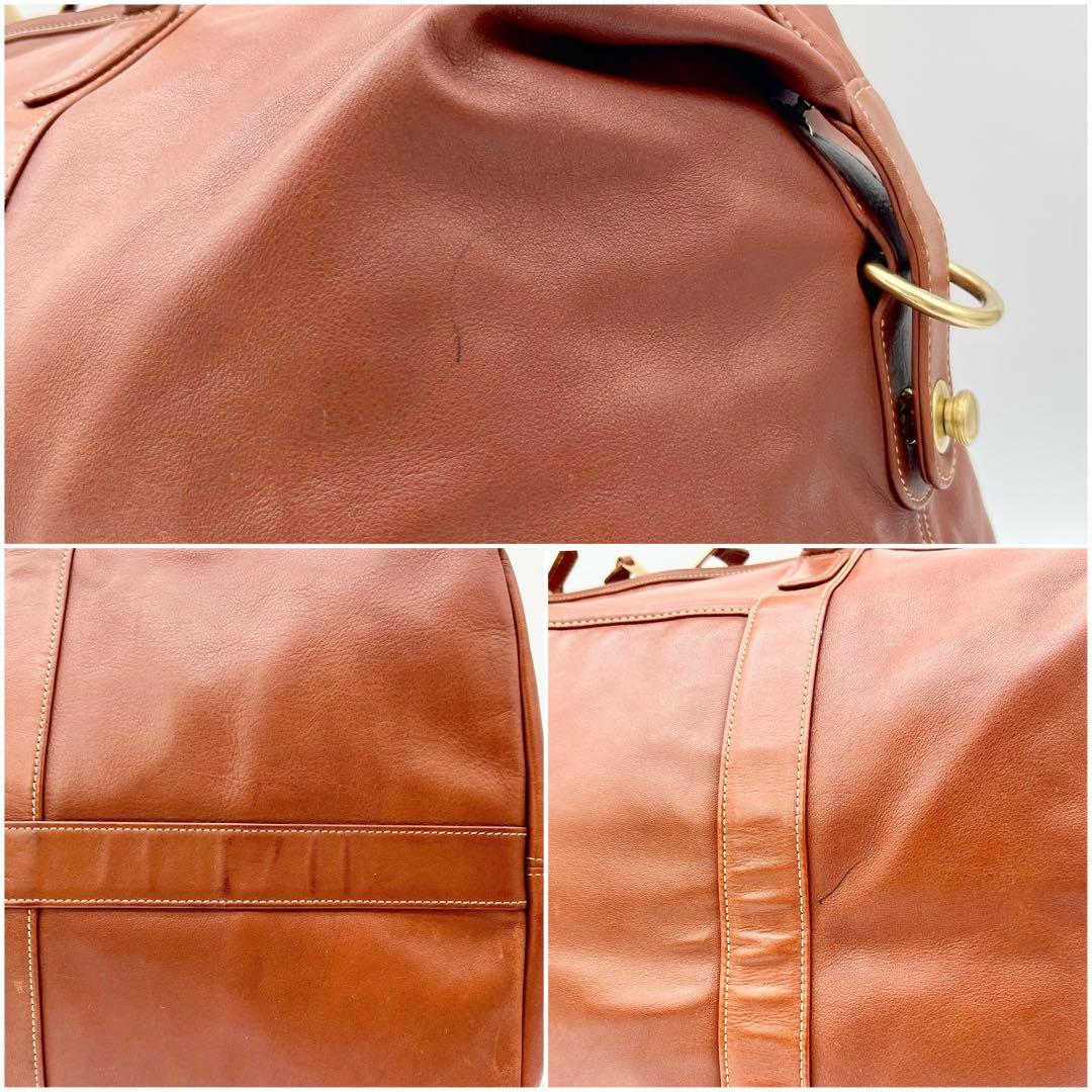 COACH ボストンバッグ 2way レザー 大容量 ドイツホック ブラウン