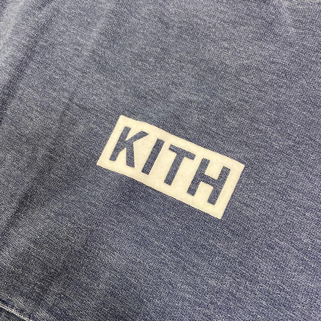 KITH Paneled L/S Tee \"Dark Indigo\" BOXロゴ