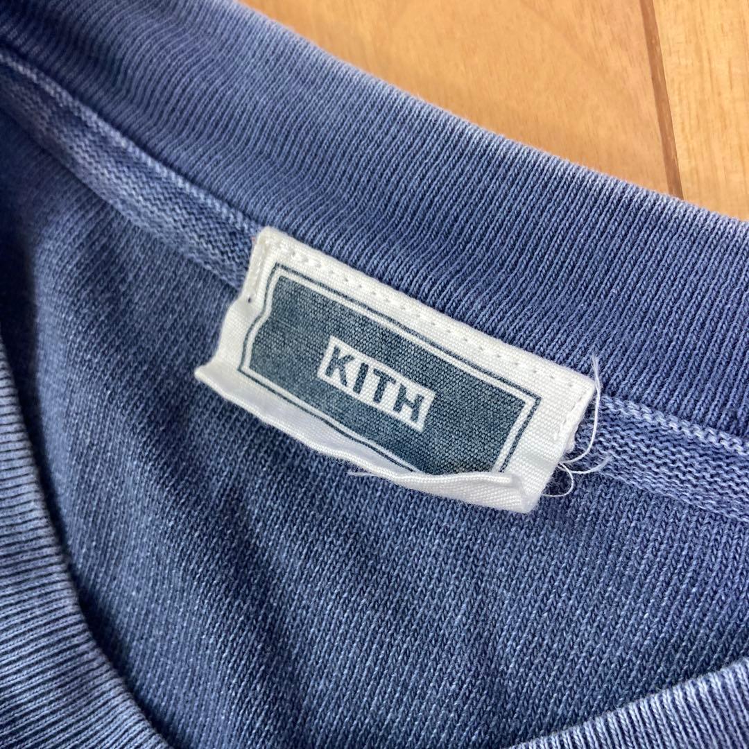 KITH Paneled L/S Tee \"Dark Indigo\" BOXロゴ