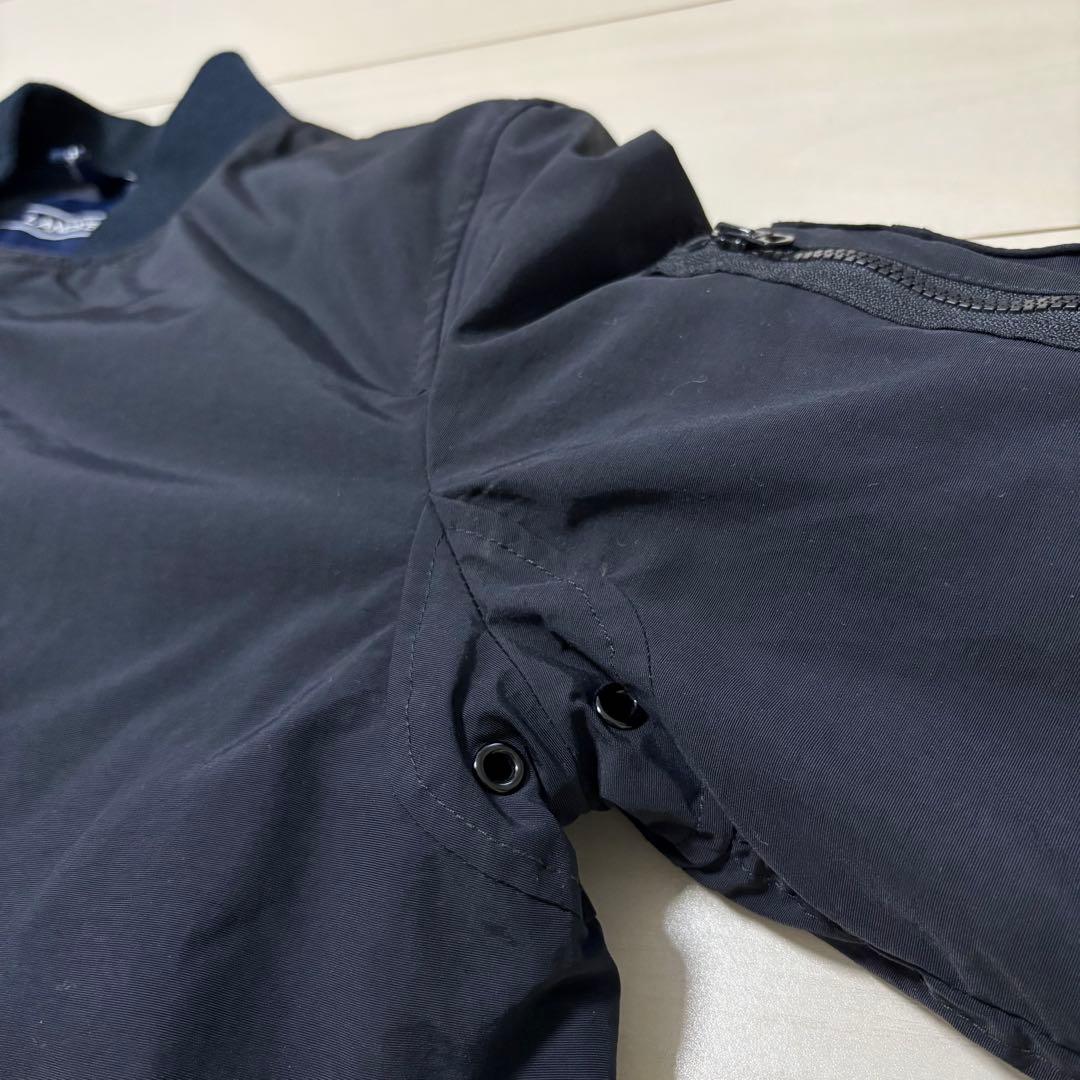 LANDS'END　スコールボンバージャケット　撥水　MA-1　短丈　ブラック
