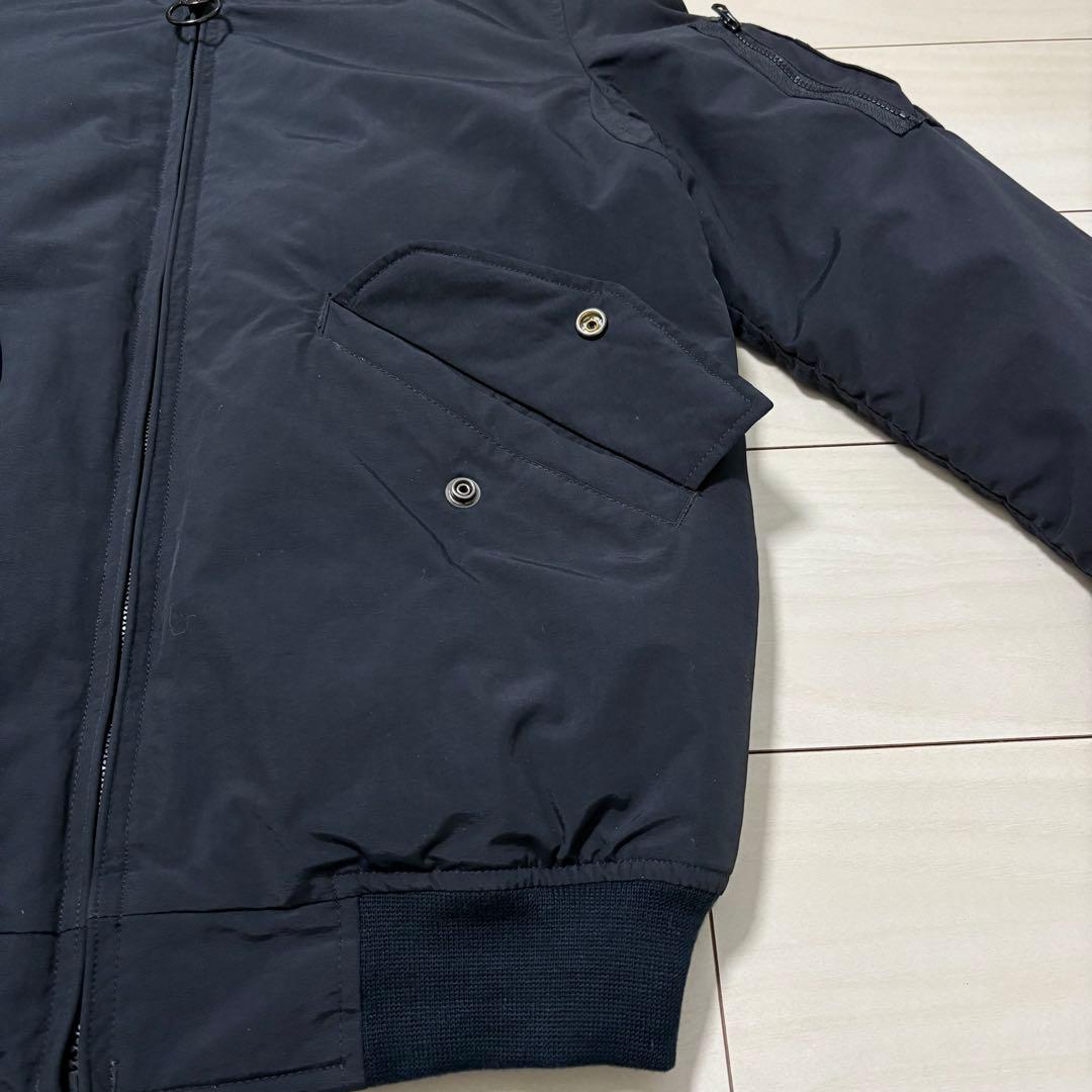 LANDS'END　スコールボンバージャケット　撥水　MA-1　短丈　ブラック