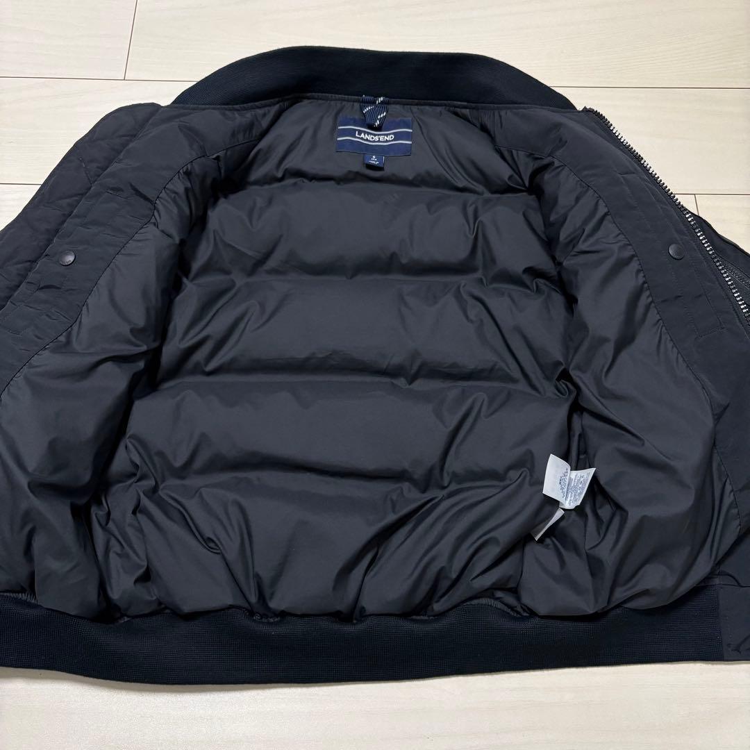 LANDS'END　スコールボンバージャケット　撥水　MA-1　短丈　ブラック