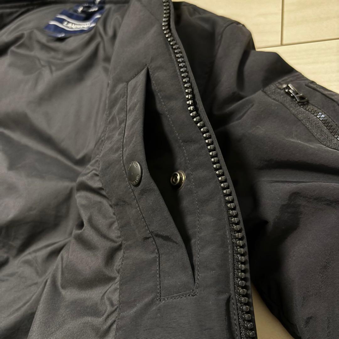 LANDS'END　スコールボンバージャケット　撥水　MA-1　短丈　ブラック