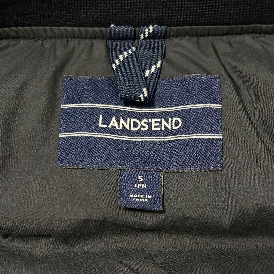 LANDS'END　スコールボンバージャケット　撥水　MA-1　短丈　ブラック