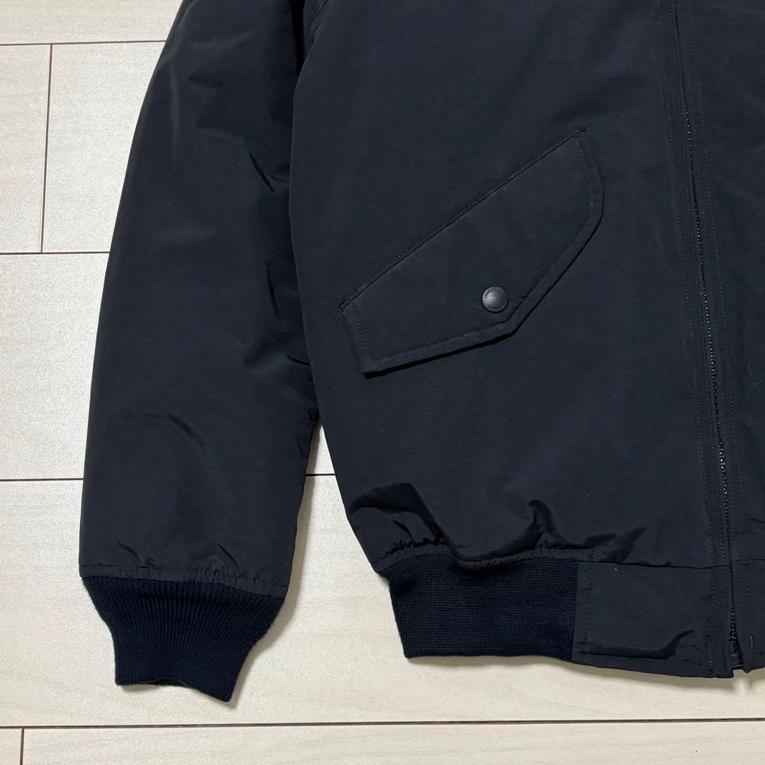 LANDS'END　スコールボンバージャケット　撥水　MA-1　短丈　ブラック